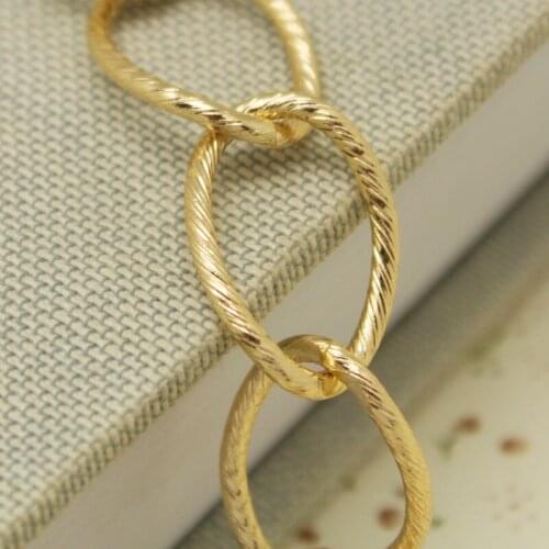 High Quality 3meters 20*15*2mm Gold Metal Aluminum Chain DIY Jewelry Findings Accessories Necklace Chains Wholesale PJ-07