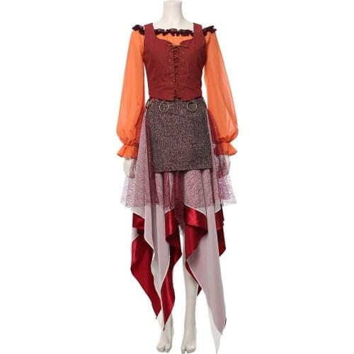 Adult Mary Sanderson Cosplay Costume Women Dress Halloween Carnival Party Costumes