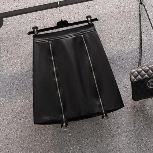 Pu Mini Plus Large Size Oversize Korean Style Fashion WomenS Clothing Vintage 2021 Casual High Waist Skirts Female Harajuku