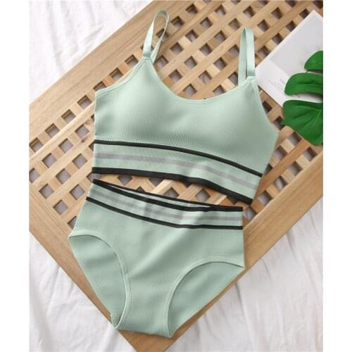 CHRLEISURE Backless Sexy Bra Set U-Shape Elastic Shoulder Strap Push Up Comfortable and Breathable Lingerie Set