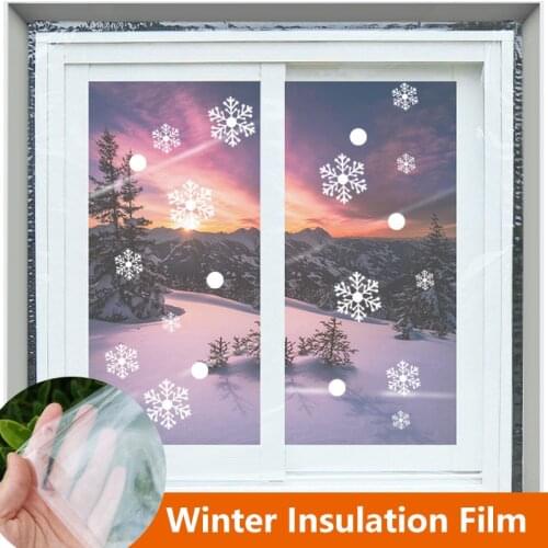 Winter Window Insulation Film Self-Mucosa Stickers Indoor Window Soundproof Film for Energy Saving Crystal Clear Film
