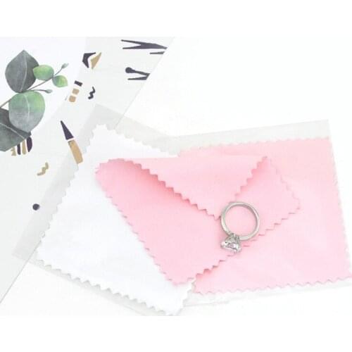 10pcs Package Polish Cleaning Polishing Cloth Soft Cleaning Cloth Wiping Cloth for Silver Gold Jewelry Tools