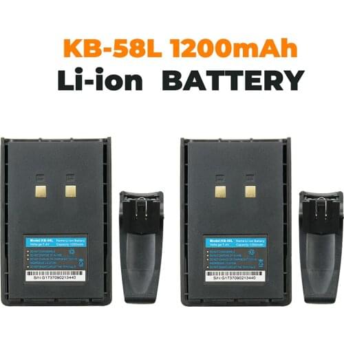 2X Two-Way Radio Battery for Kirisun KB-42A KB-58A KB58B KB58L KL-KB58B Li-Polymer 7.40V 1200mAh PT558 PT668 PT558S PT-558