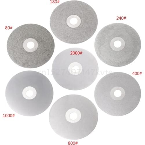 4" 100mm 80-2000# Diamond Coated Flat Lap Wheel Lapidary Polishing Grinding Disc