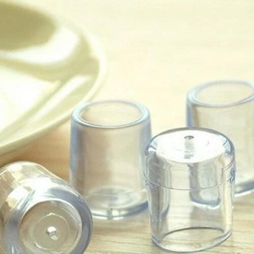 4 Pieces Non Slip Chair Leg Round Caps, Bar Stools Floor Protectors Furniture Grippers Tips