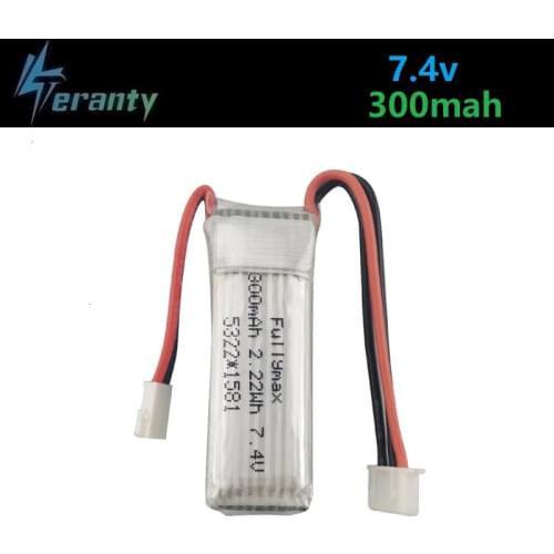 7.4V 300mAh Li-Po Battery For WLtoys F959 A600 A700 A800 A430 RC Helicopters Spare Parts 2.22Wh 7.4v battery for XK DHC-2 A600