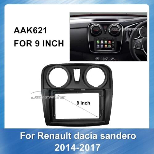 9 Inch Car radio Fascia Frame for Renault dacia sandero 2014-2017 Car DVD frame Panel Dash Kit Installation Frame Trim Bezel