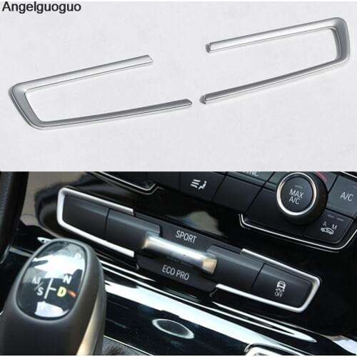 Angelguoguo car styling For BMW 2 Series Active Tourer F45 2016-2017 Center Control Buttons Frame Cover Trim