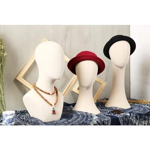 Free Shipping!! New Style Fabric Cover Head Mannequin Head Manikin For Hat Display Hot Sale
