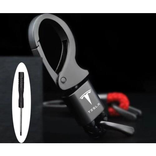 Keychain Alloy Metal Clasps Hooks Accessories Buckle Waist Car Keychain for Tesla MODEL3 MODEL 3 S X Y Auto Accessories