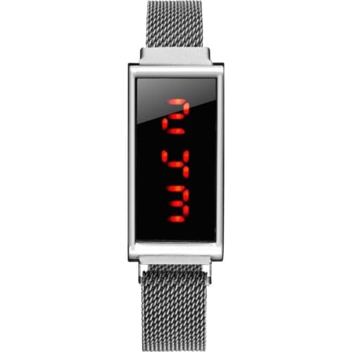 New Men Watch Top Brand Luxury Stainless Steel Watchband Digital Watch LED Electronic Touch Screen Wrist Watches Clock Mens