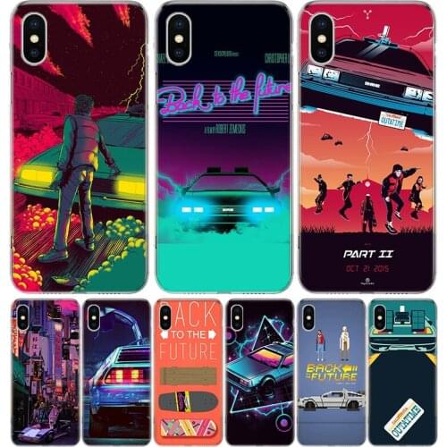 Back to the Future DeLorean Time Machine Phone Case for Apple iphone 11 12 Mini Pro XR X Xs Max 7 8 6 6s Plus 7G 6G 5G 5S 5 SE