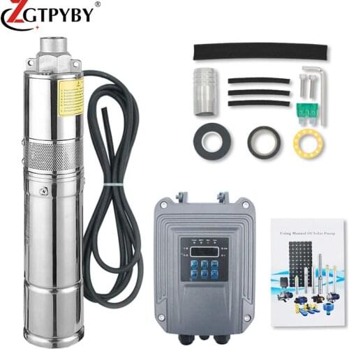Deep well water solar pump kit for irrigation solar pump and multistage vertical submersible solar pump 24v of screw