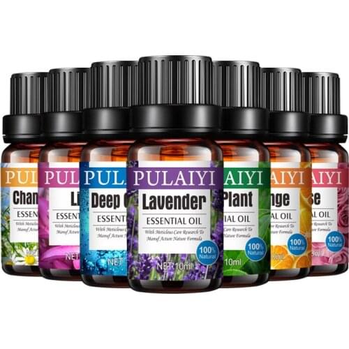 10ML Pure Lavender Essential Oils Diffuser Massage Rose Lemon Oil Balance Air Fresh Home Living Room Car Air Improvement