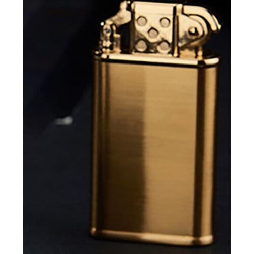 Gas Windproof Blue Flame Personality Retro Creative Metal Butane Straight Welding Torch Cigarette Grinding Wheel Lighter Gadgets