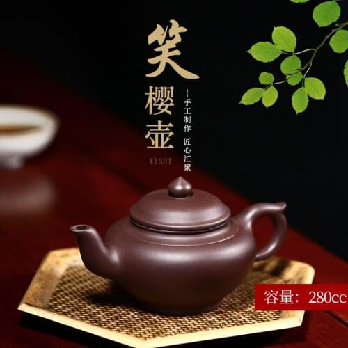 Clay teapot, pure handmade, home-made, famous teapot, tea set, original ore gift, engraved characters, Xiaoying pot