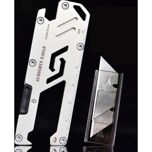 Combination Tool Knives Multi-function Outdoor EDC Mini Paper Utility Knife Key Knife