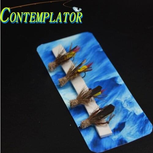 3pcs 10# Dave’s Hopper With Spun Deer Hair Head&Knotted Legs Fly Fishing Lures Imitating Adult Grasshoppers&Orthoptera Species