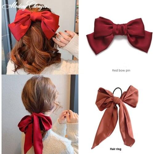 Sweet Elastic Hair Band Elegant Hair Tie Barrette Bows Fashion Hair Scrunchies For Women Girls Hairpin Headwear Hair Accessories