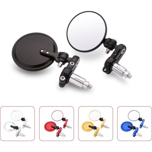Motorcycle Mirror 22/24mm Handle Bar End Rearview Side Mirrors five colors For Yamaha TTR600 XT250 TRICKER DT230 DT125 wr 450 f