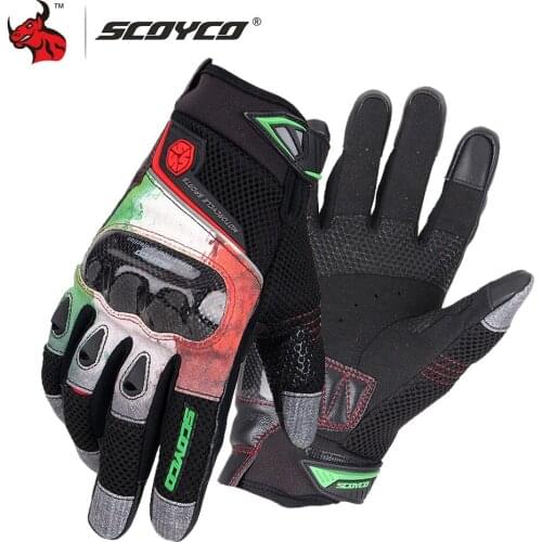 Motorcycle Gloves Touch Screen Non-slip And Drop-proof Carbon Fiber Protective Shell Breathable In Summer Motorbike Gloves