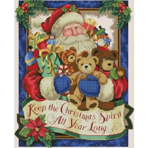 Nostalgic Santa Christmas DIY MYTIAN 5D Diamond Painting Art Kit,Full Square Round Drills,3D Cross Stitch Mosaic Christmas Gift