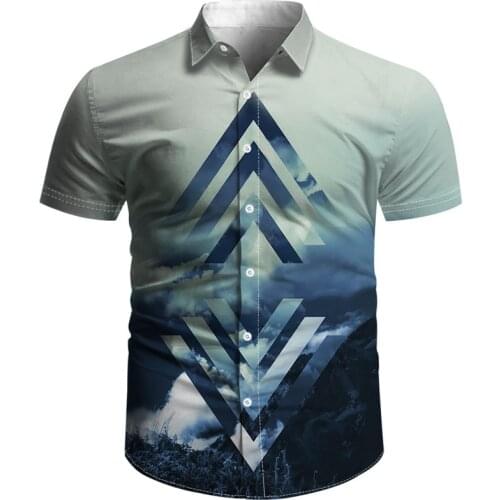 Latest Hawaiian Style Mens 3D shirt casual beach Harajuku hip hop shirt 3D printed shirt fine dyed cloth shirt