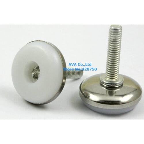 20 Pieces 28mm Base M6x23mm Adjustable Furniture Leg Table Leveling Feet Pads