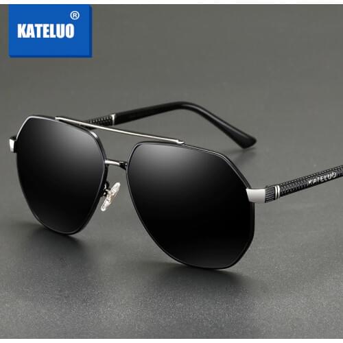KATELUO 2020 Classic Mens Military Quality Sunglasses Polarized UV400 Sun Glasses For Men Pilot Glasses for Driving 6603