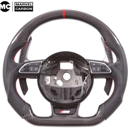 100% Real Carbon Fiber Steering Wheel for Au-di S1、S3、S4、S5、S6、S7、S8、TTS、SQ5、SQ7 RS3、RS4、RS5、RS6、RS7、TTRS、RS Q3、R8