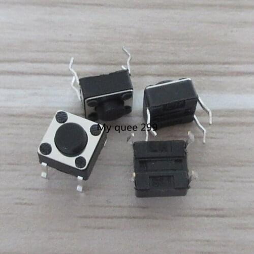 100pcs 6*6*4.3mm Light touch switch DIP4 ON/OFF Tactile Push button Touch micro switch keys button DIP 4pin 6x6x4.3 tact switch