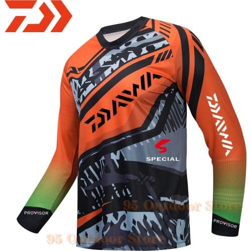 2021 Daiwa Clothing Summer Sports Fishing Tshirt Breathable Outdoor Running Breathable Anti-uv Fishing T-shirt Cycling Men Top