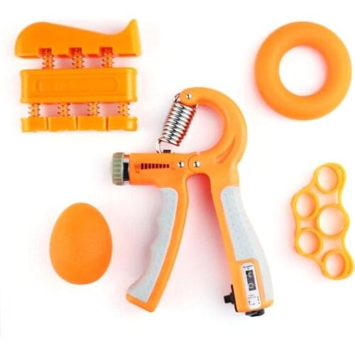 CPDD 5 Pack Hand Grip Strengthener Workout Kit Forearm Grip Adjustable Resistance Hand Gripper, Finger Exerciser for Athlete