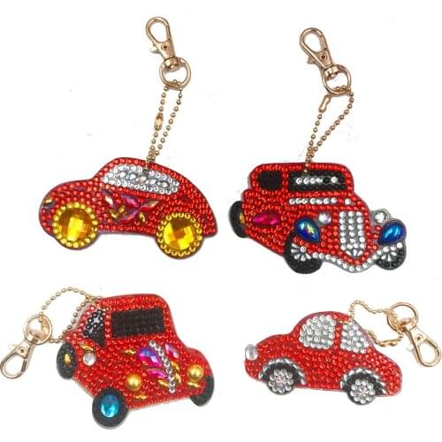 5D diamond painting cute animal DIY keychain diamond bag pendant jewelry mosaic home decoration pattern handmade new year