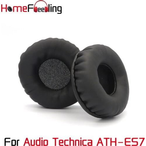 Homefeeling Ear Pads For Audio Technica ATH-ES7 Earpads Round Universal Leahter Repalcement Parts Ear Cushions