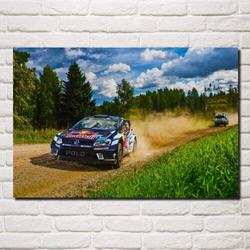 Car off Road rally Race Car Rallying sports living room decor home wall art decor wood frame fabric posters KG134