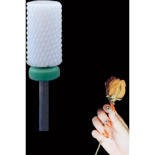 White Ceramic Nail Drill Bit - Large Barrel Bit C