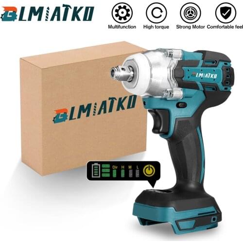 Brushless Cordless Electric Impact Wrench Upgrade 4 Speed Rechargeable 1/2 inch Wrench Power Tools for Makita 18V Battery