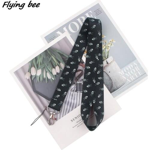 Flyingbee Scissor Hand Painting Art Key Chain Lanyard Neck Strap For Phone Keys ID Card Creative Lanyards For Friend Child X1624