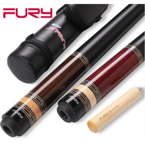 FURY CJ Billiard Pool Cue Stick Kit with Case with Extension Two Colors Maple Billiard Cue Kit 13mm Tip 147cm 8 Teeth Joint