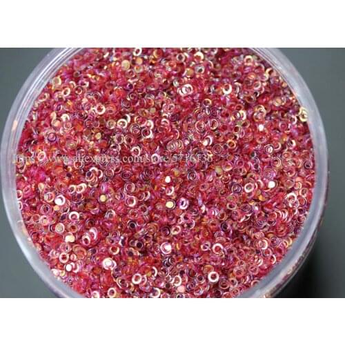 Holographic Pink Round Circle Nail Glitter Flakes Sparkly 3D Colorful Sequins Spangles Polish Manicure Nails Art Decoration 3mm