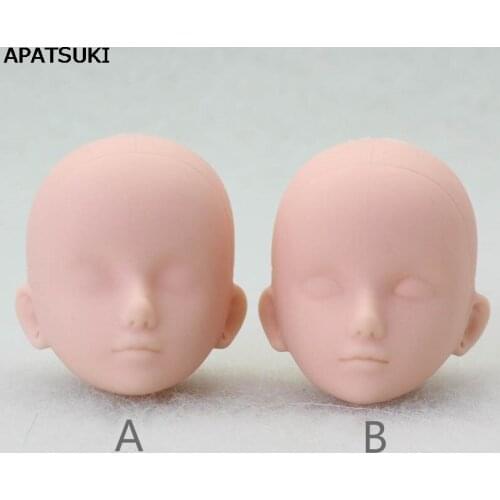 High Quality 1:6 Soft Plastic Practice Makeup DIY Dolls Head For 11.5" Doll Head For BJD Dollhouse 1/6 BJD Dolls Heads