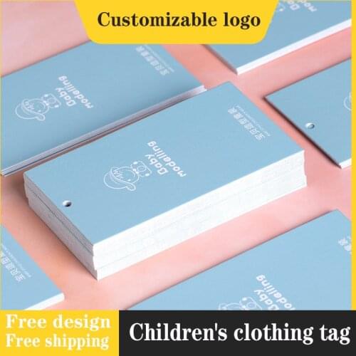Childrens womens menscustomize tags with logo garment swing tag paper label custom hang tag print labels clothing label tag