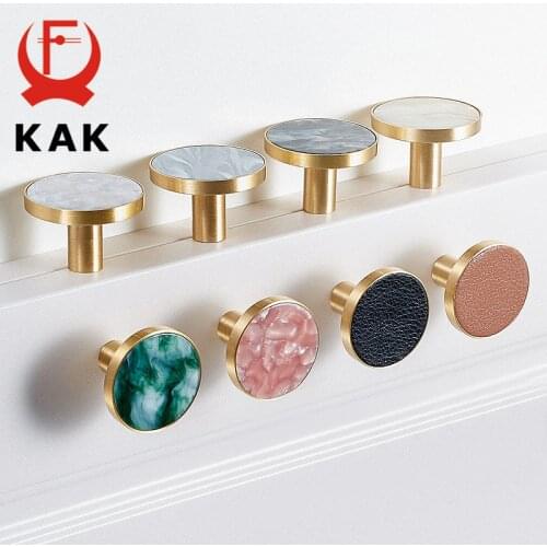 KAK Brass Furniture Handles Elegant Door Knobs and Handles for Cabinet Kitchen Cupboard Drawer Pulls Wall Hanging Hooks