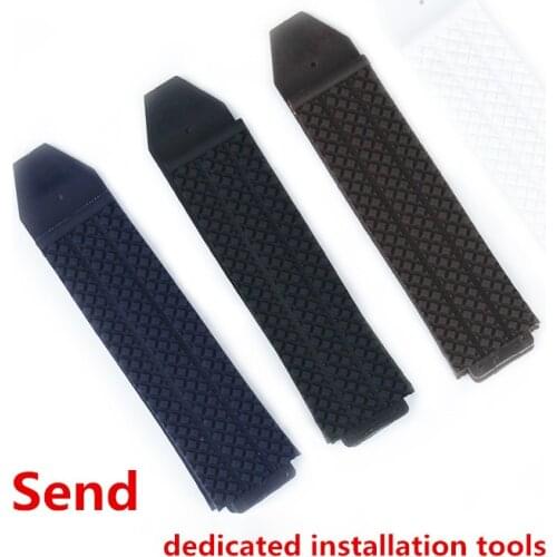 Rubber Strap Applicable for HUBLOT Hublot Silicone Strap Multi-color 19*25 Watch Accessories