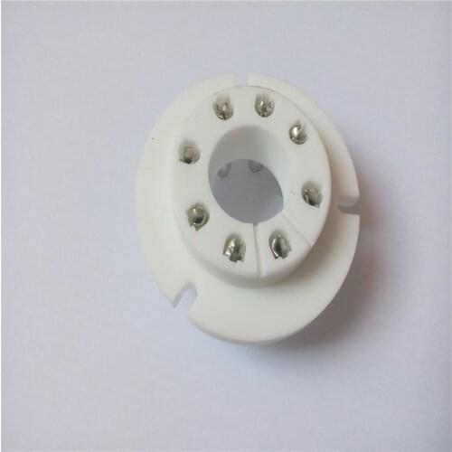 5pcs ceramic tube socket seat FU50R 8 pin silver plating for FU50 FU-50 5Z8P 5Z9P tube amplifier