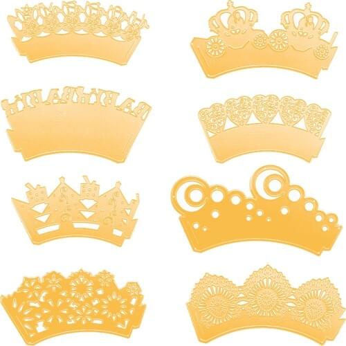 Rabbit Crown Floral Tree Plant Edge Curl Birthday Cupcake Metal Cutting Dies Stencil For DIY Scrapbooking Craft Cards 2019 New