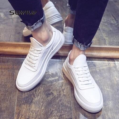 SWYIVY Unisex Sneakers Breathable Inner Height Sport Shoes 2018 New Autumn Lace-up Men And Women Skateboarding Shoes Comfortable