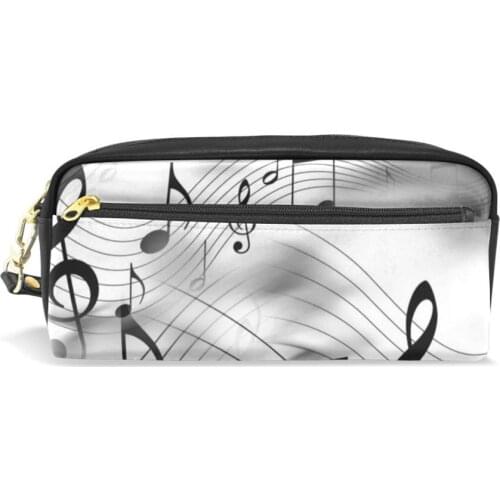 ALAZA cute Zipper pencil case for girls school Music Notes pencil bag for Student Girl large capacity School Stationery Supplies