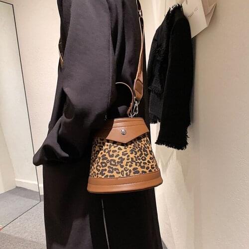 Mini Leopard PU Leather Shoulder Crossbody Bags With Short Handle For Women 2021 Winter Handbags Travel Fashion Totes